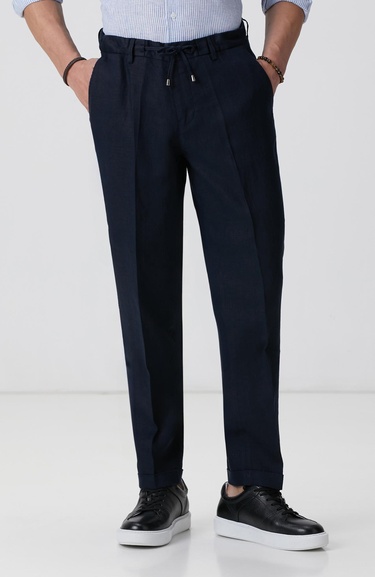  Network Erkek Lacivert Keten Pantolon