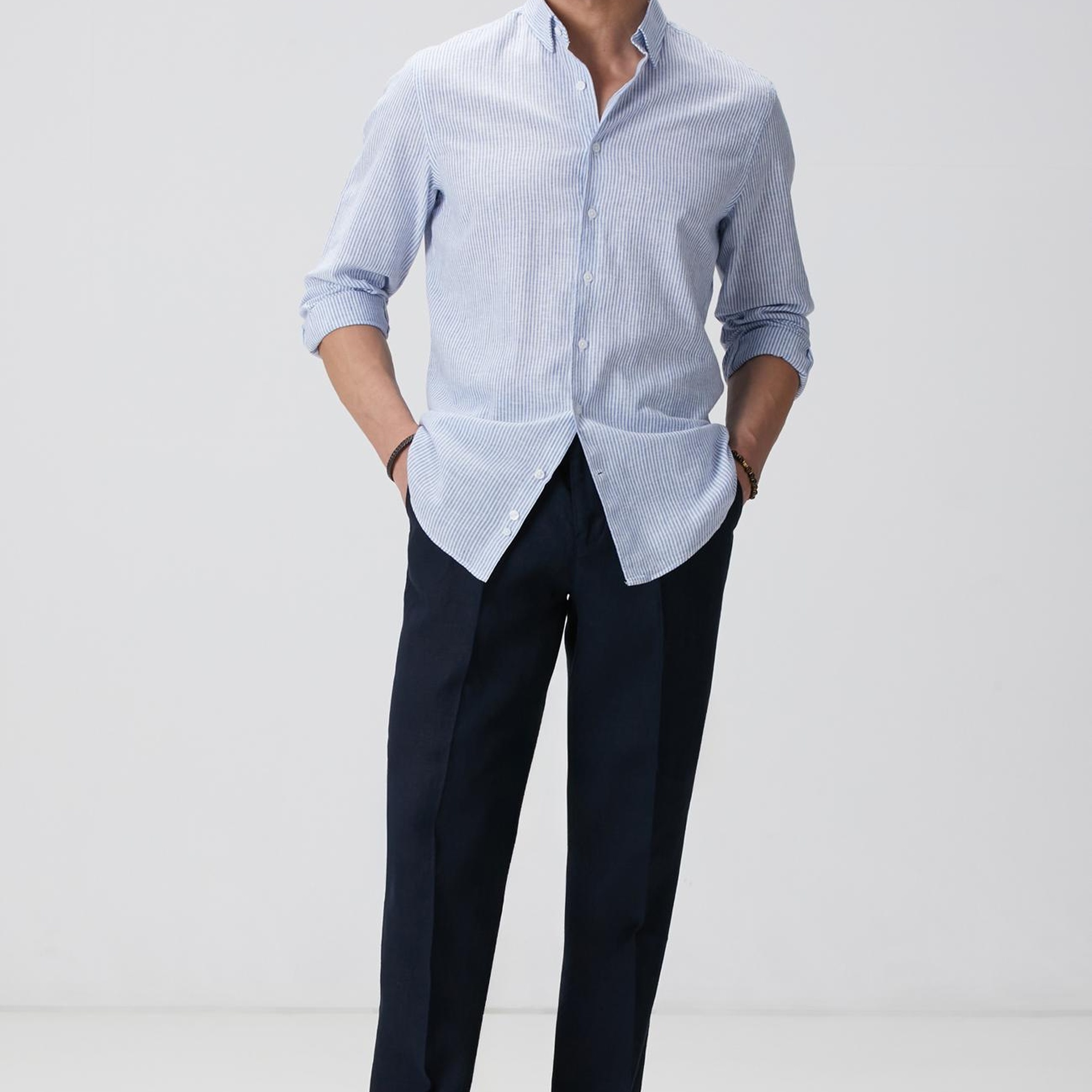 Network Erkek Lacivert Keten Pantolon