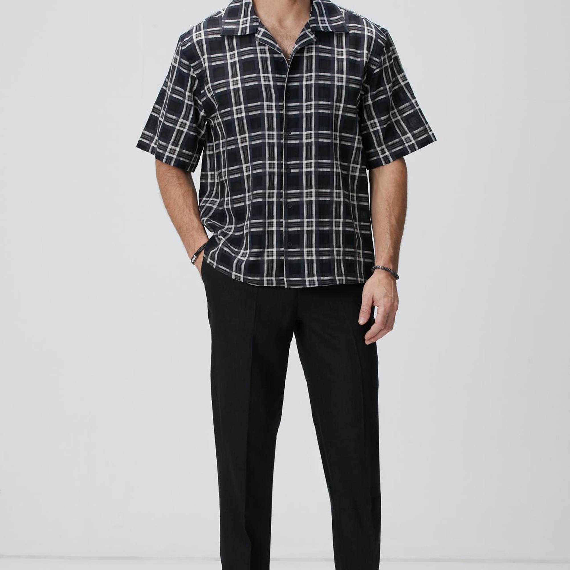 Network Erkek Siyah Keten Jogger Pantolon