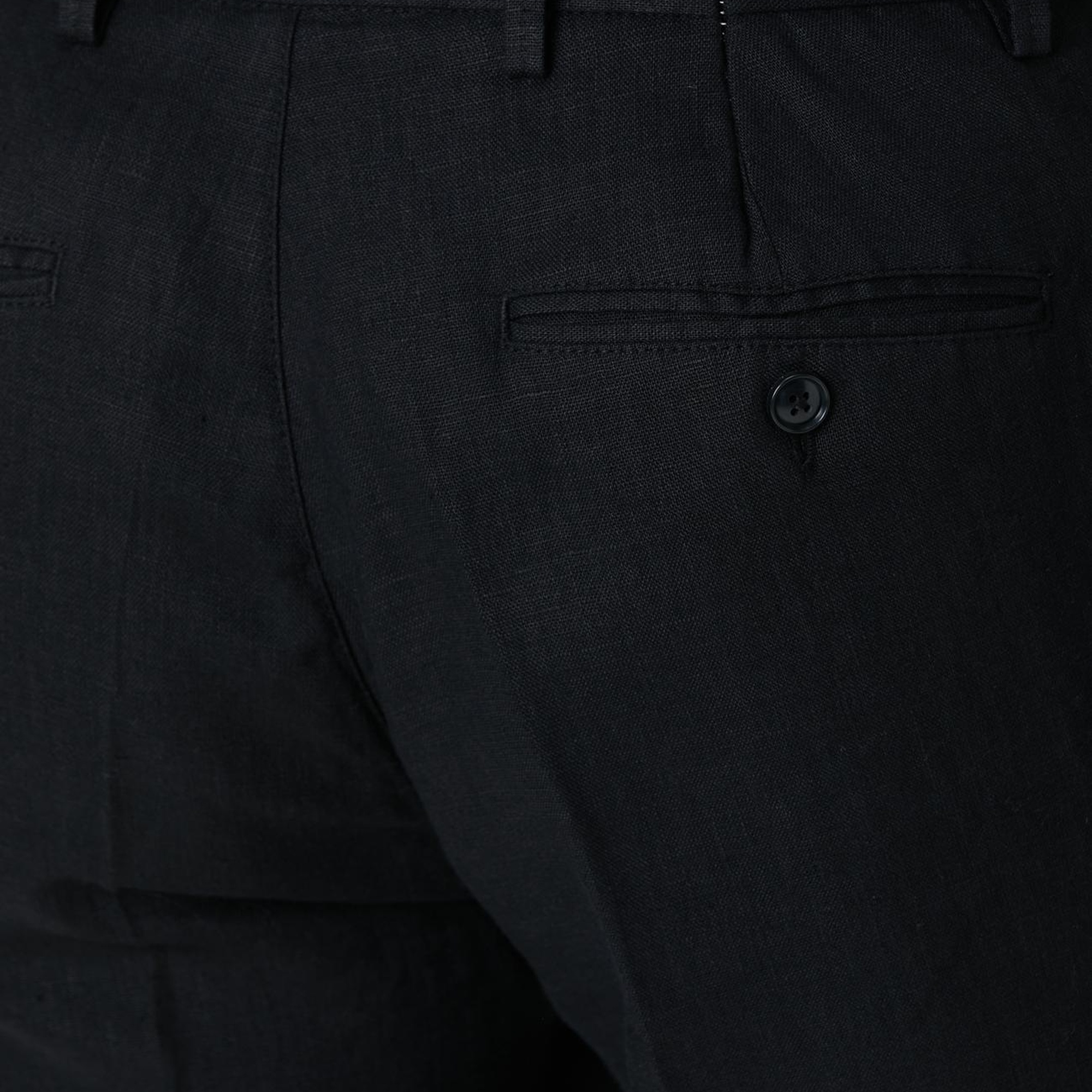 Network Erkek Siyah Keten Jogger Pantolon