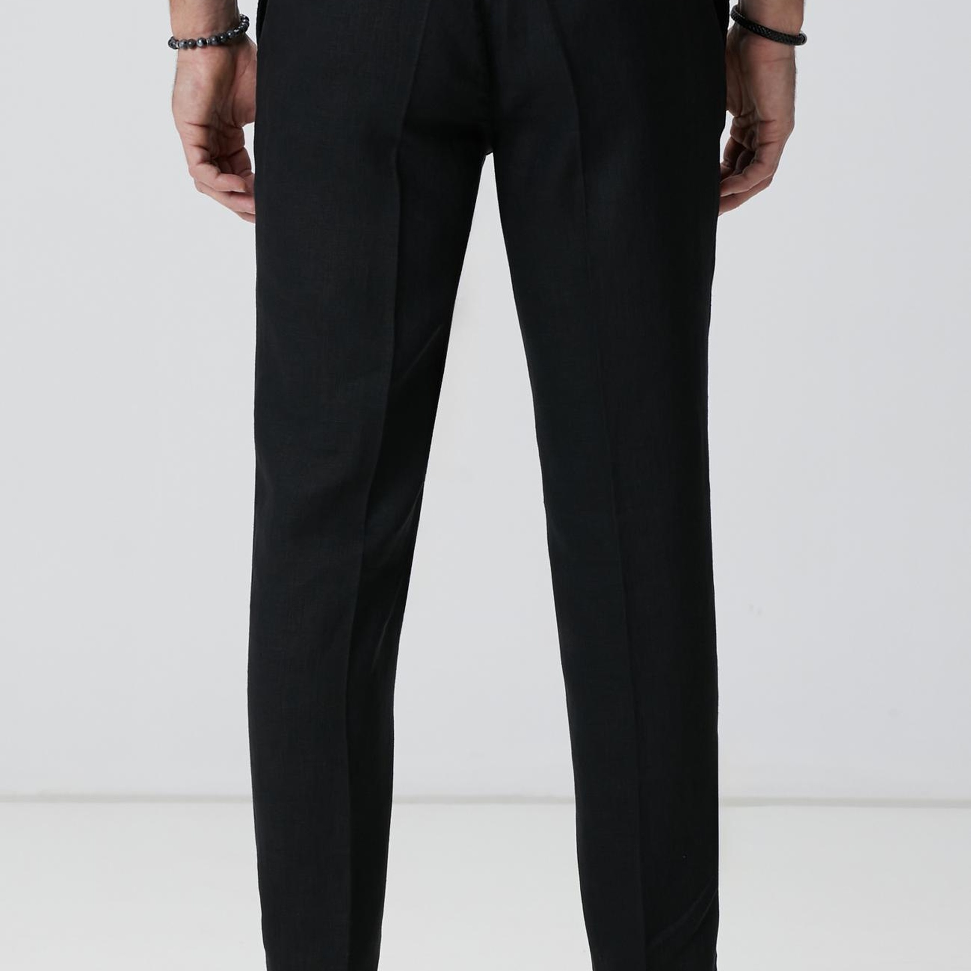 Network Erkek Siyah Keten Jogger Pantolon