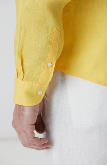  Network Erkek Sarı Keten Gömlek