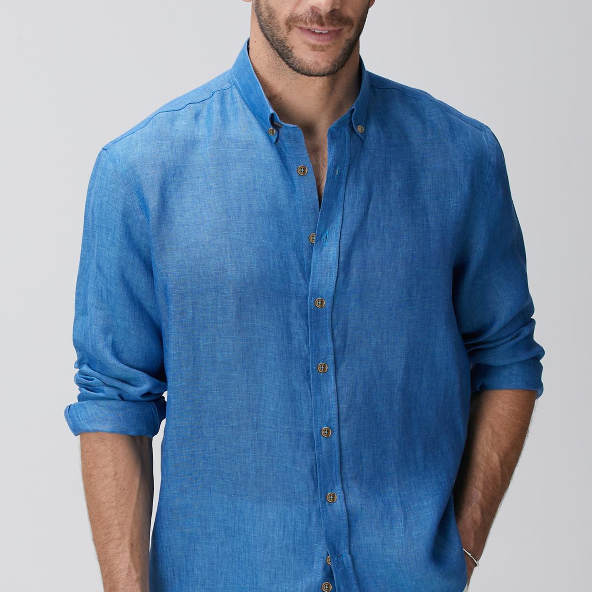 Network Erkek Turkuaz Gömlek