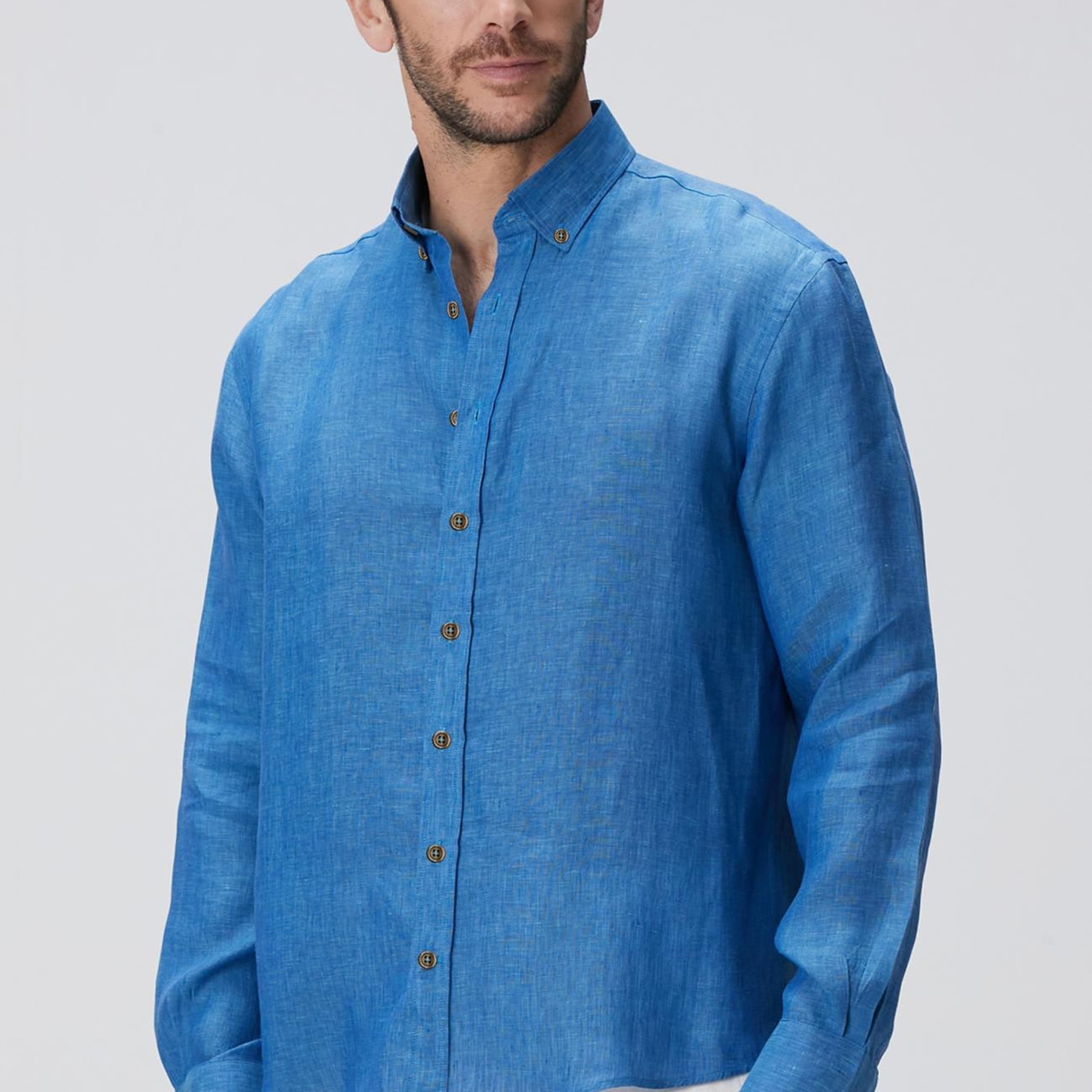 Network Erkek Turkuaz Gömlek