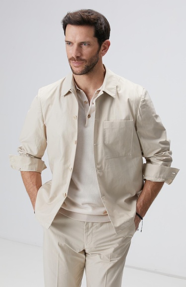  Network Erkek Bej Dış Gömlek