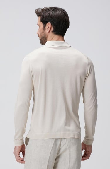  Network Erkek Limited Bej İpek Karışımlı Triko Gömlek