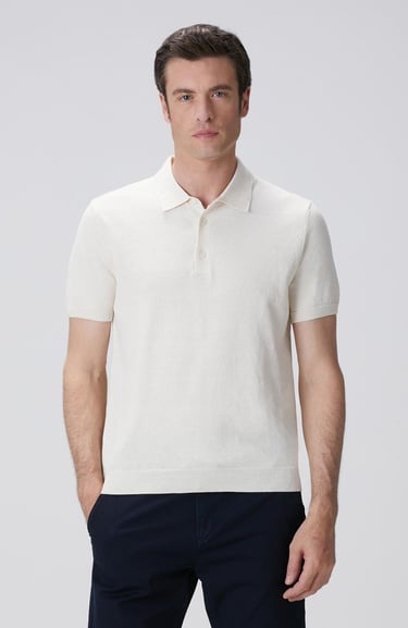  Network Erkek Kırık Beyaz Keten Karışımlı Kazak