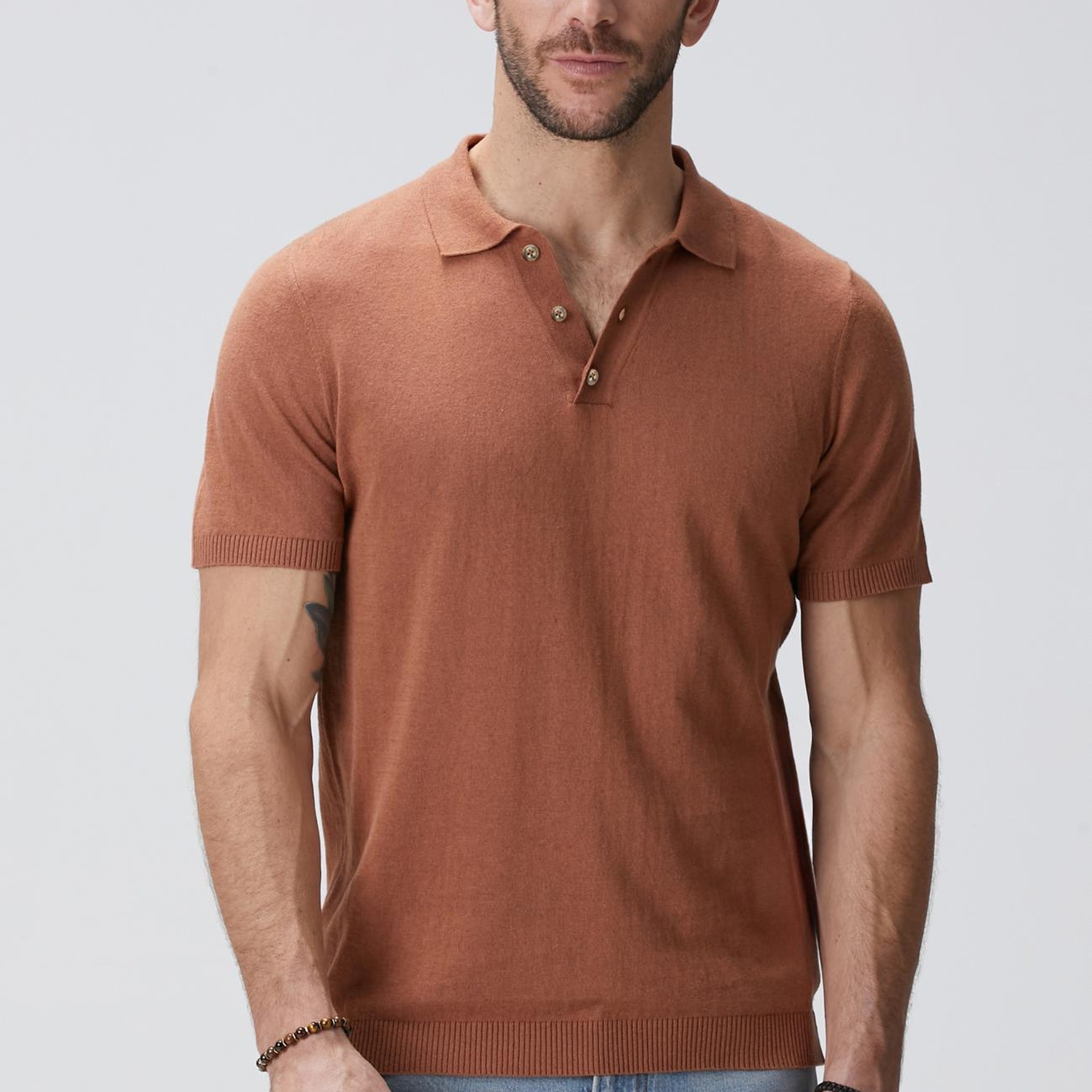 Network Erkek Tarçın Keten Karışımlı Kazak