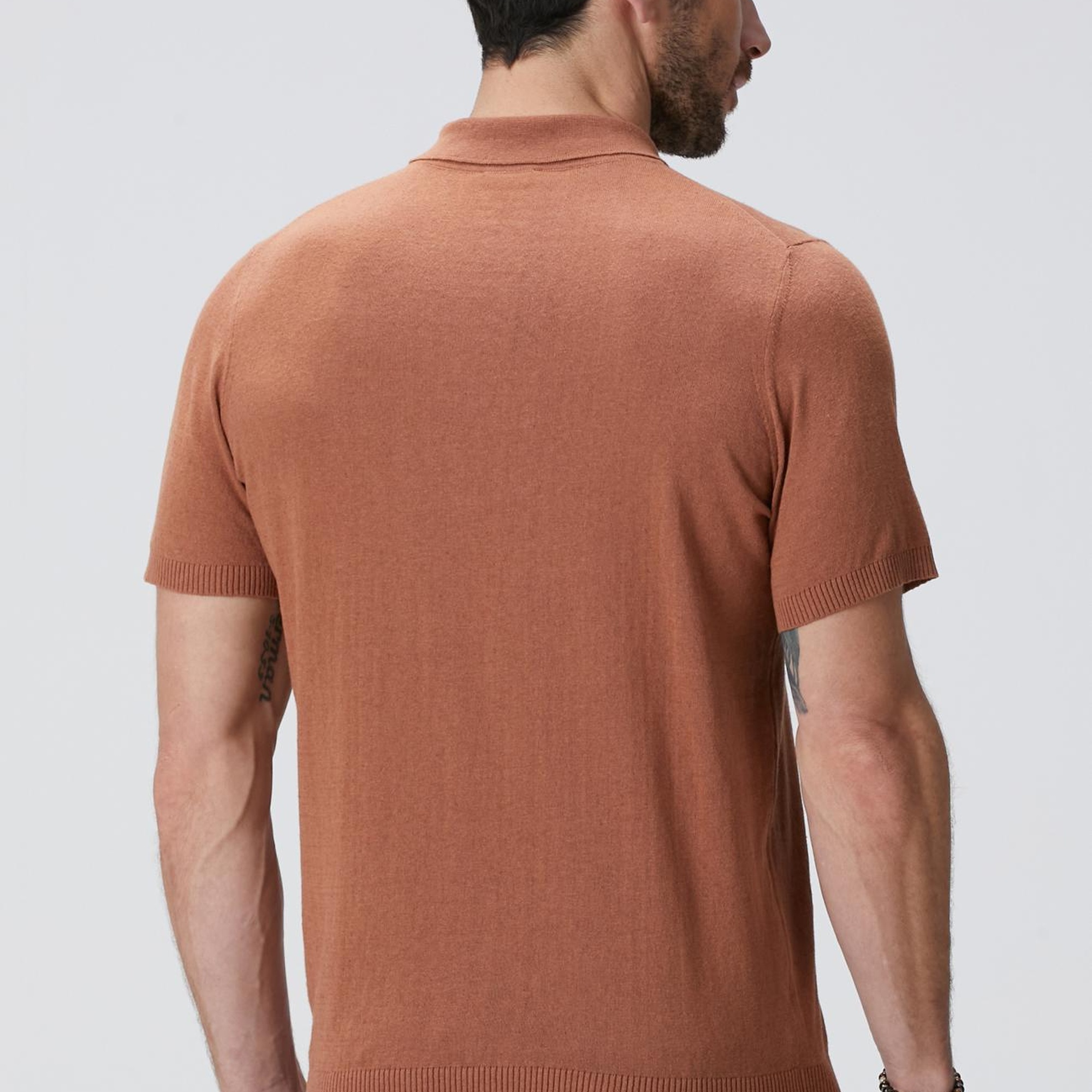 Network Erkek Tarçın Keten Karışımlı Kazak