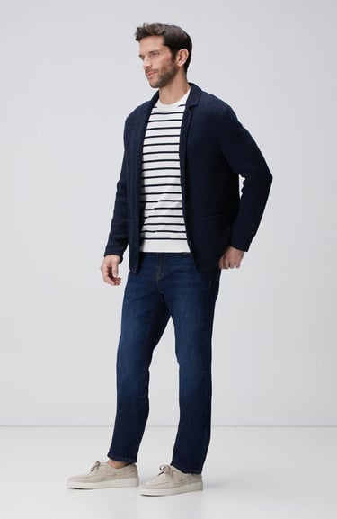  Network Erkek Beyaz Keten Karışımlı Kazak