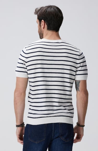  Network Erkek Beyaz Keten Karışımlı Kazak