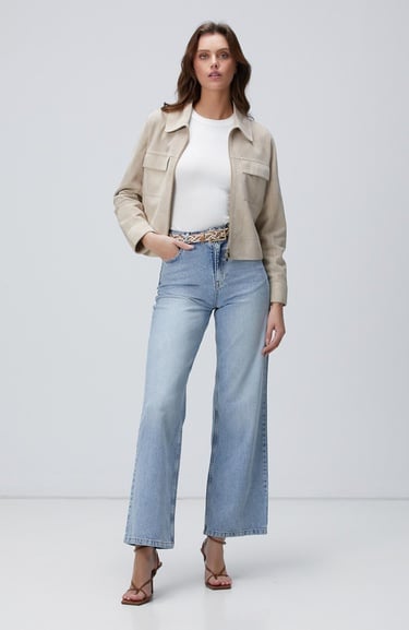  Network Kadın Açık Indigo Mavi Denim Pantolon