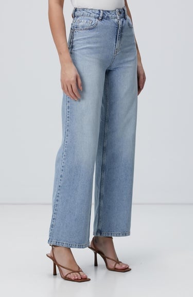  Network Kadın Açık Indigo Mavi Denim Pantolon