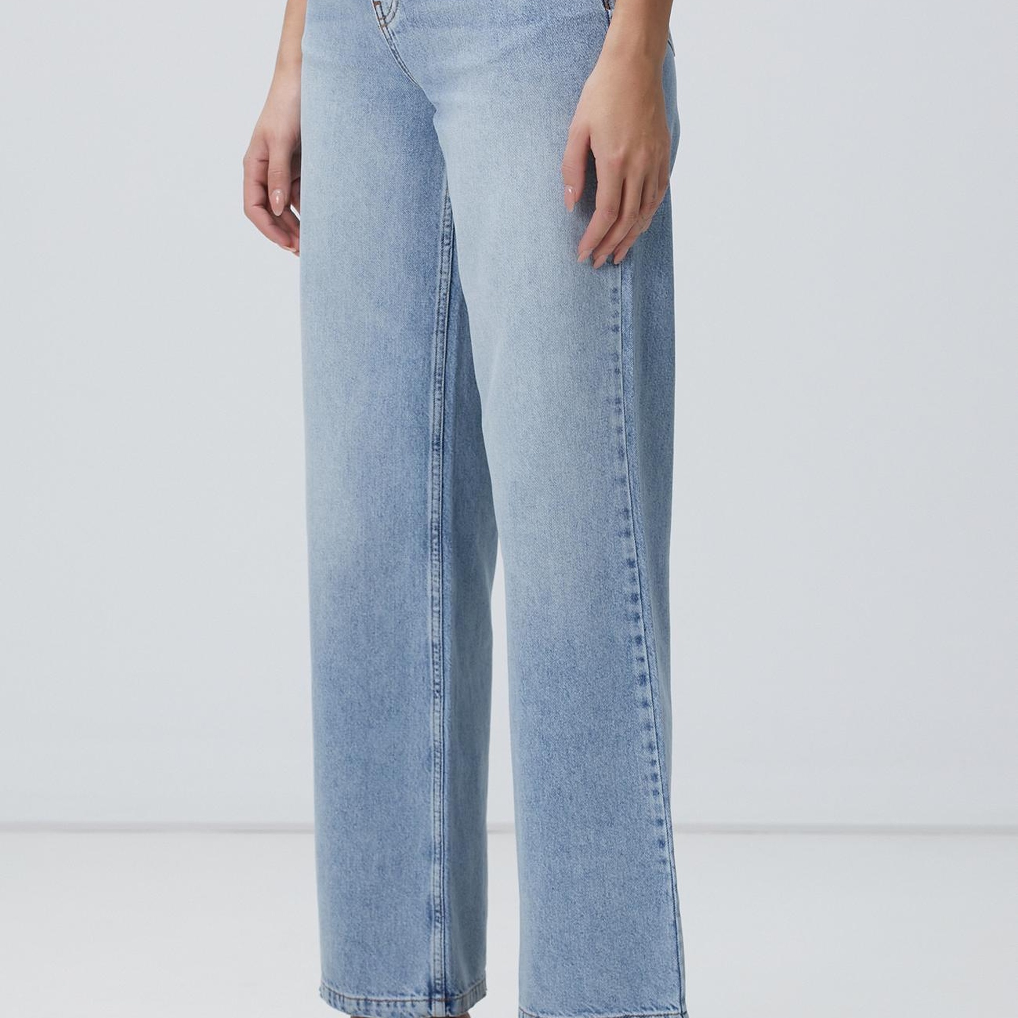 Network Kadın Açık Indigo Mavi Denim Pantolon