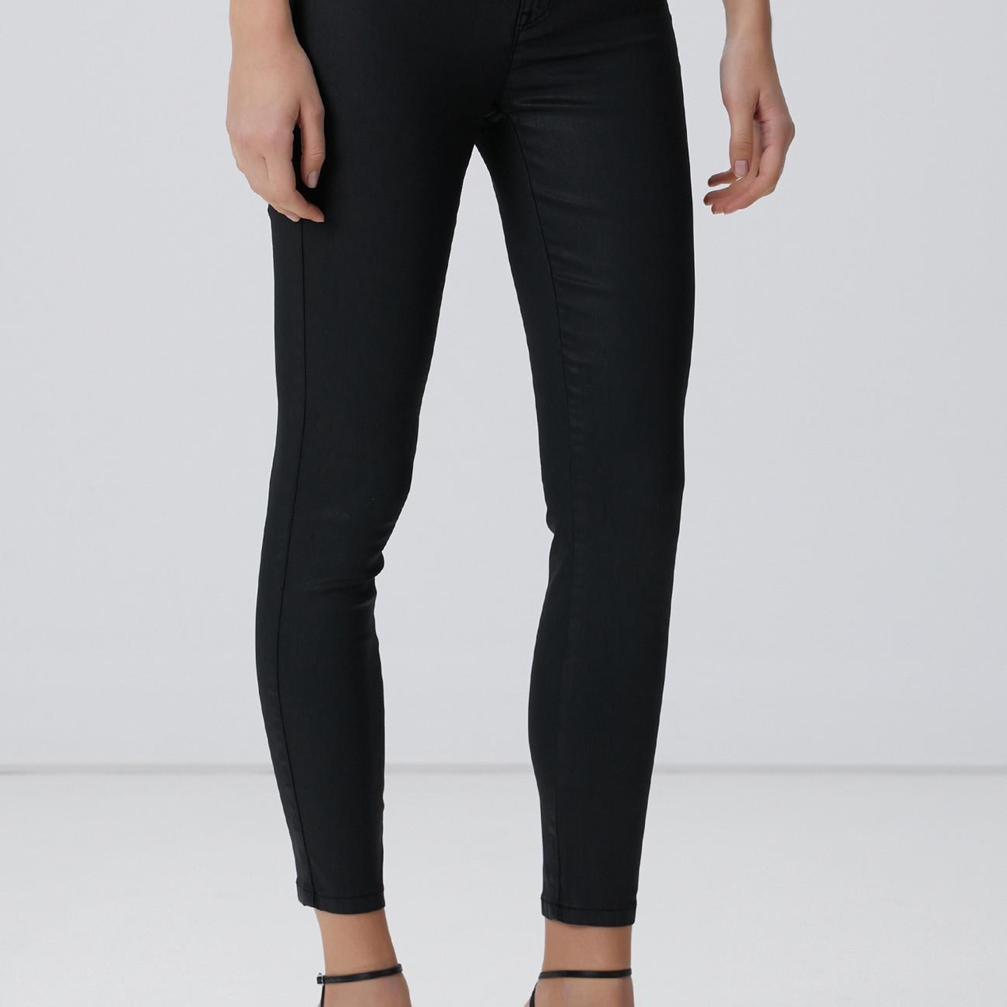 Network Kadın Siyah Denim Pantolon