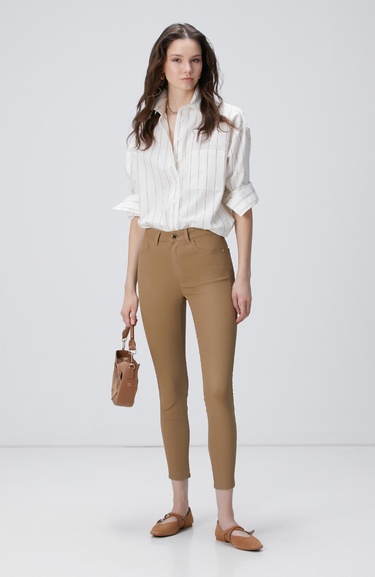  Network Kadın Camel Denim Pantolon