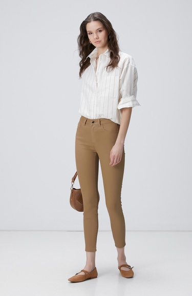  Network Kadın Camel Denim Pantolon