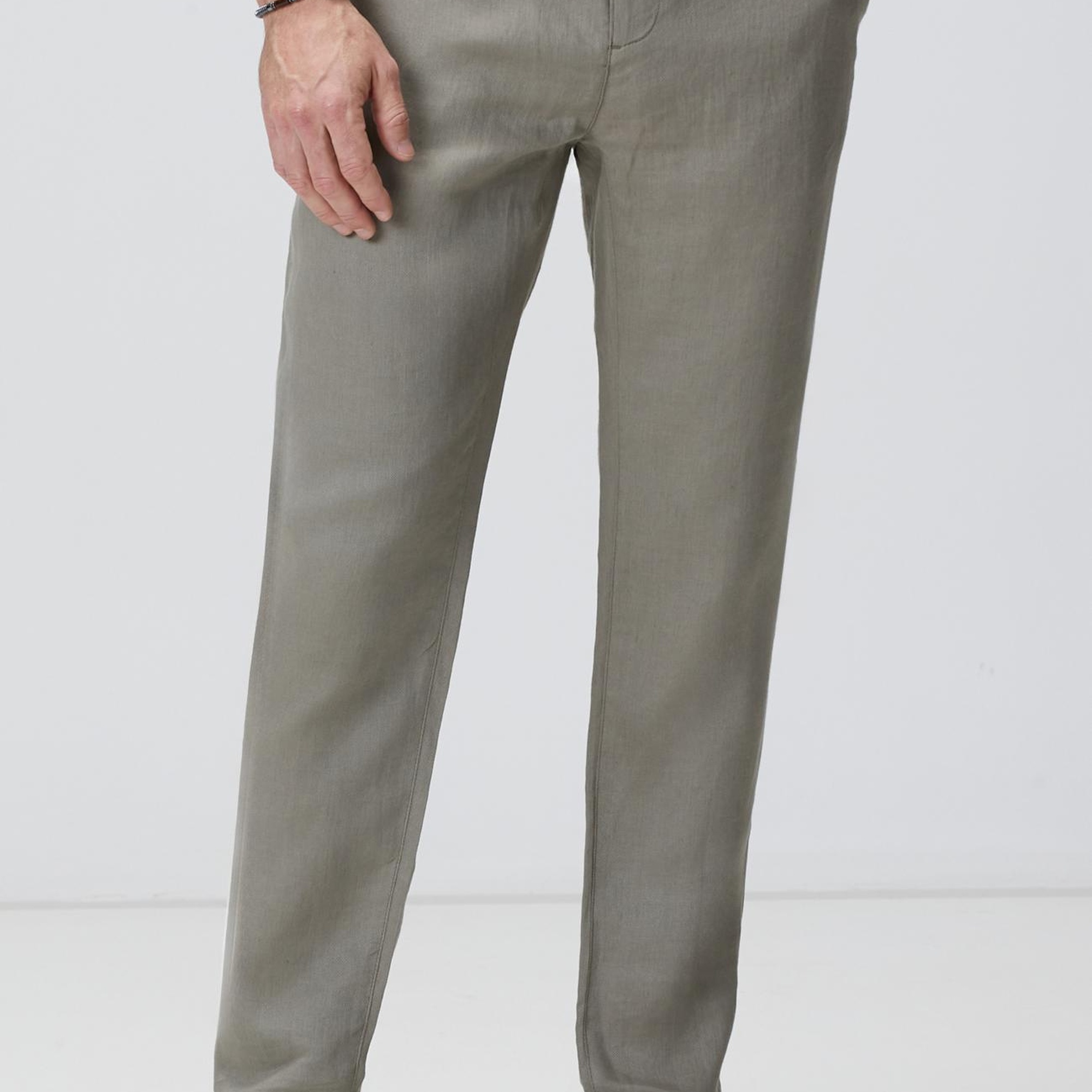 Network Erkek Haki Keten Pantolon