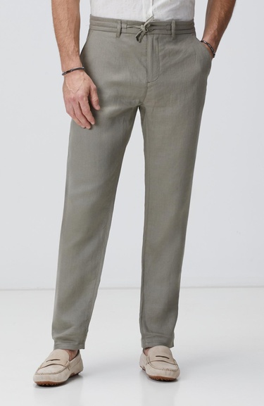  Network Erkek Haki Keten Pantolon