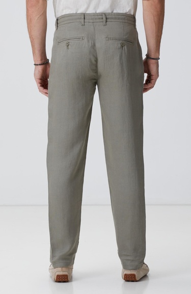  Network Erkek Haki Keten Pantolon