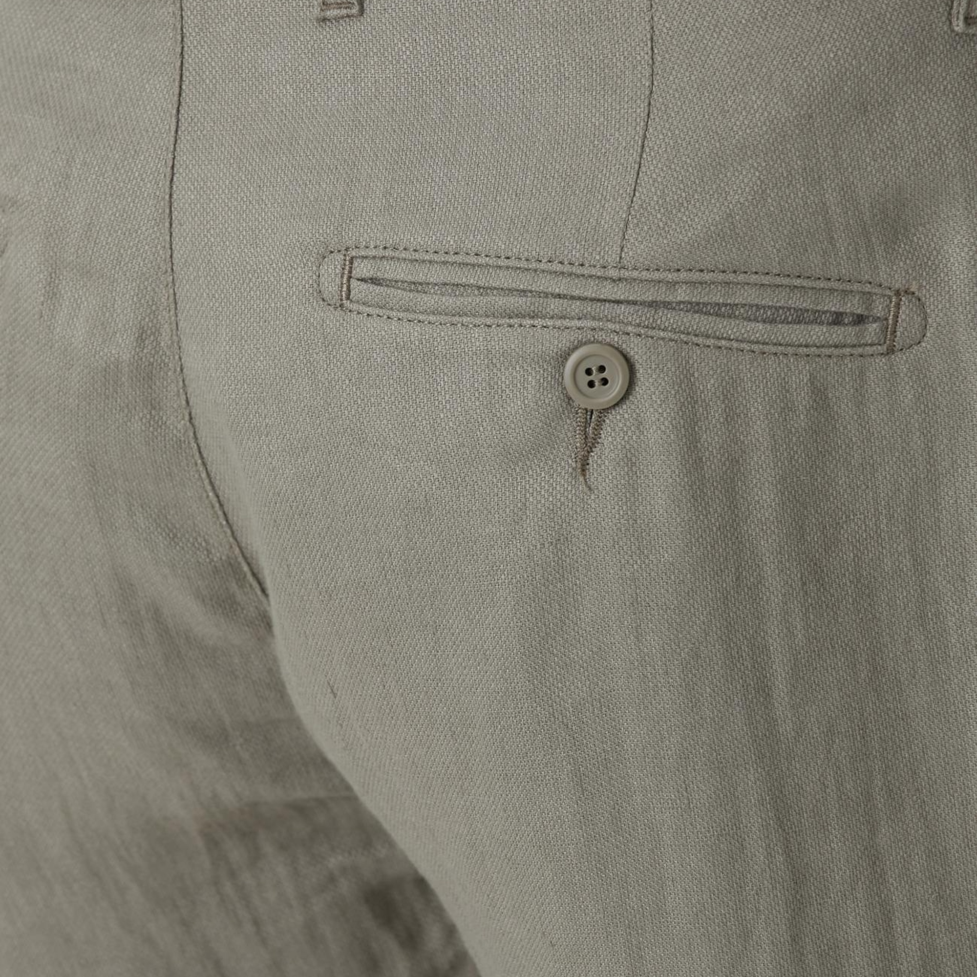 Network Erkek Haki Keten Pantolon