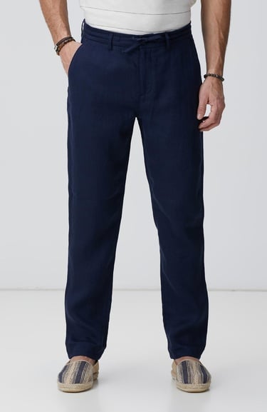  Network Erkek Lacivert Keten Pantolon