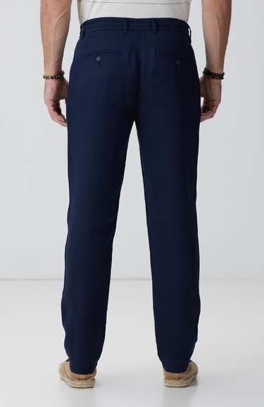  Network Erkek Lacivert Keten Pantolon