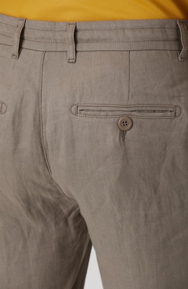  Network Erkek Bej Keten Pantolon