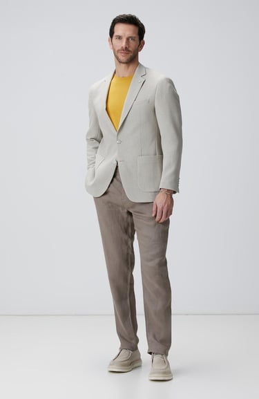  Network Erkek Bej Keten Pantolon