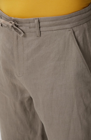  Network Erkek Bej Keten Pantolon