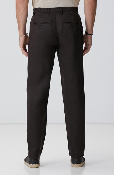  Network Erkek Kahverengi Keten Pantolon