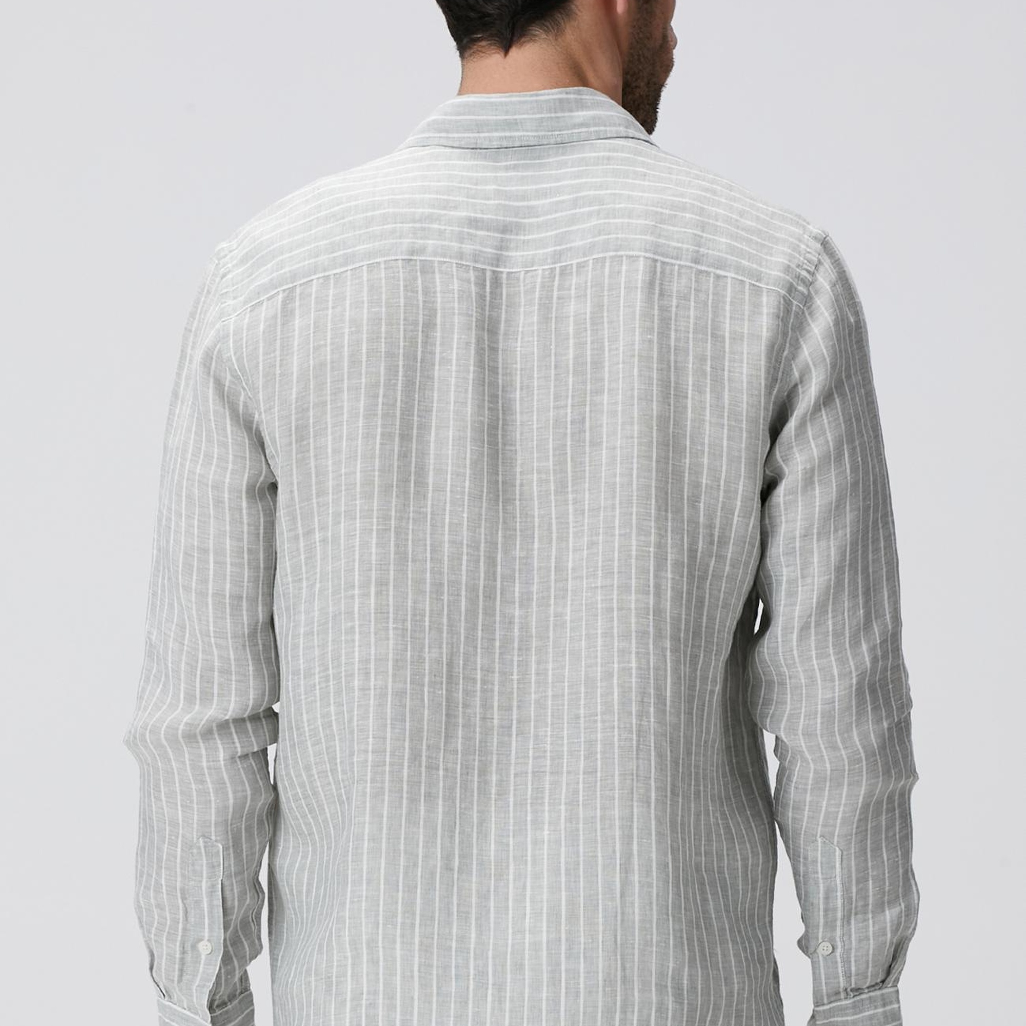 Network Erkek Açık Yeşil Keten Gömlek