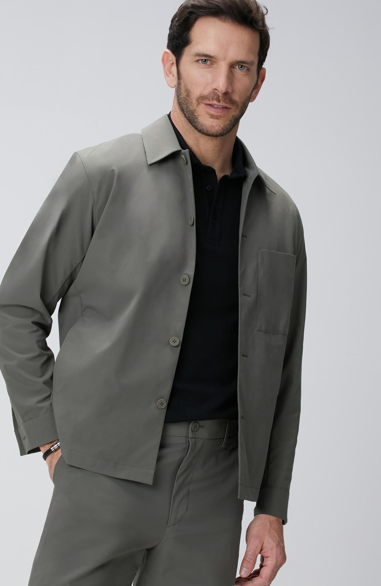  Network Erkek Haki Dış Gömlek