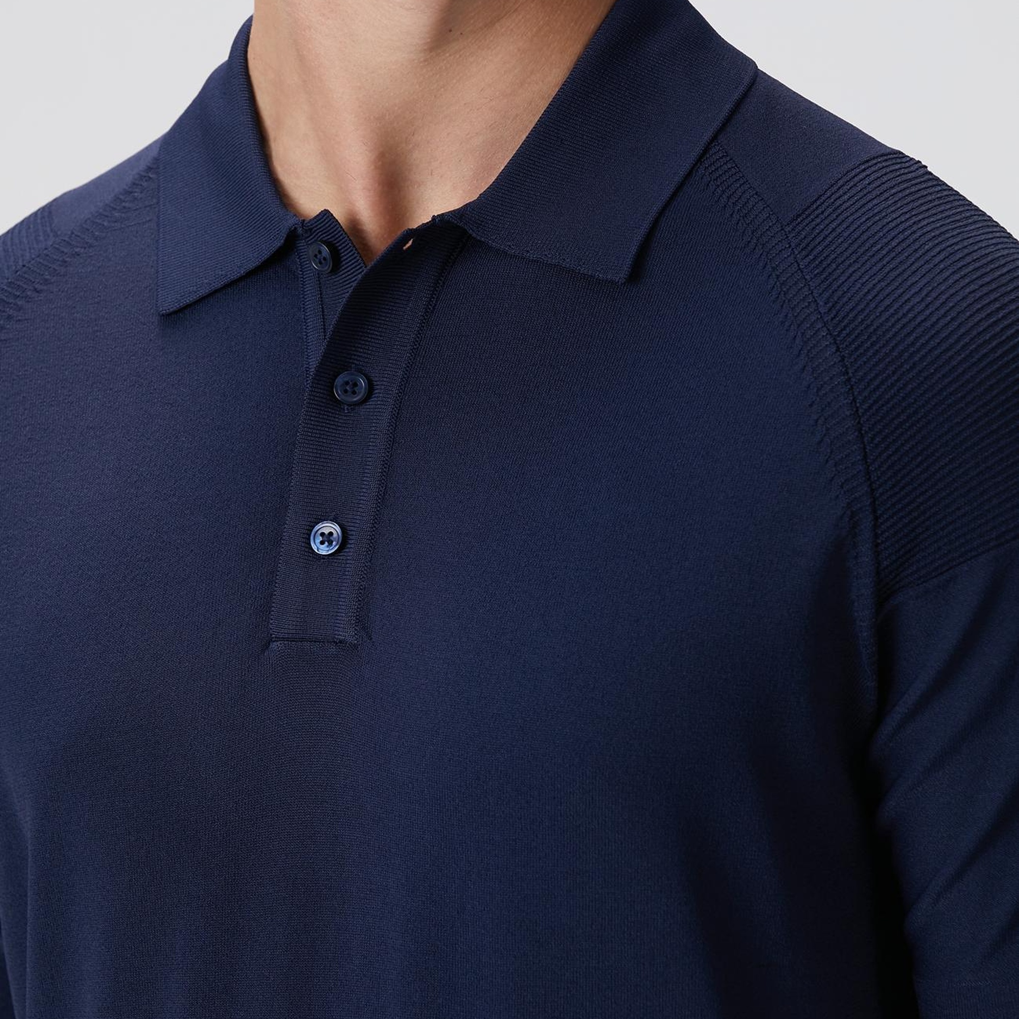 Network Erkek N-Tech Lacivert Polo Yaka Triko Kazak