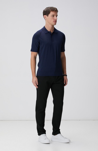  Network Erkek N-Tech Lacivert Polo Yaka Triko Kazak