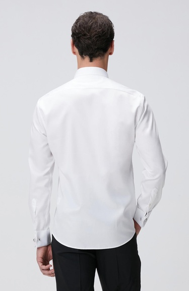  Network Erkek Beyaz Non-Iron Smokin Gömlek