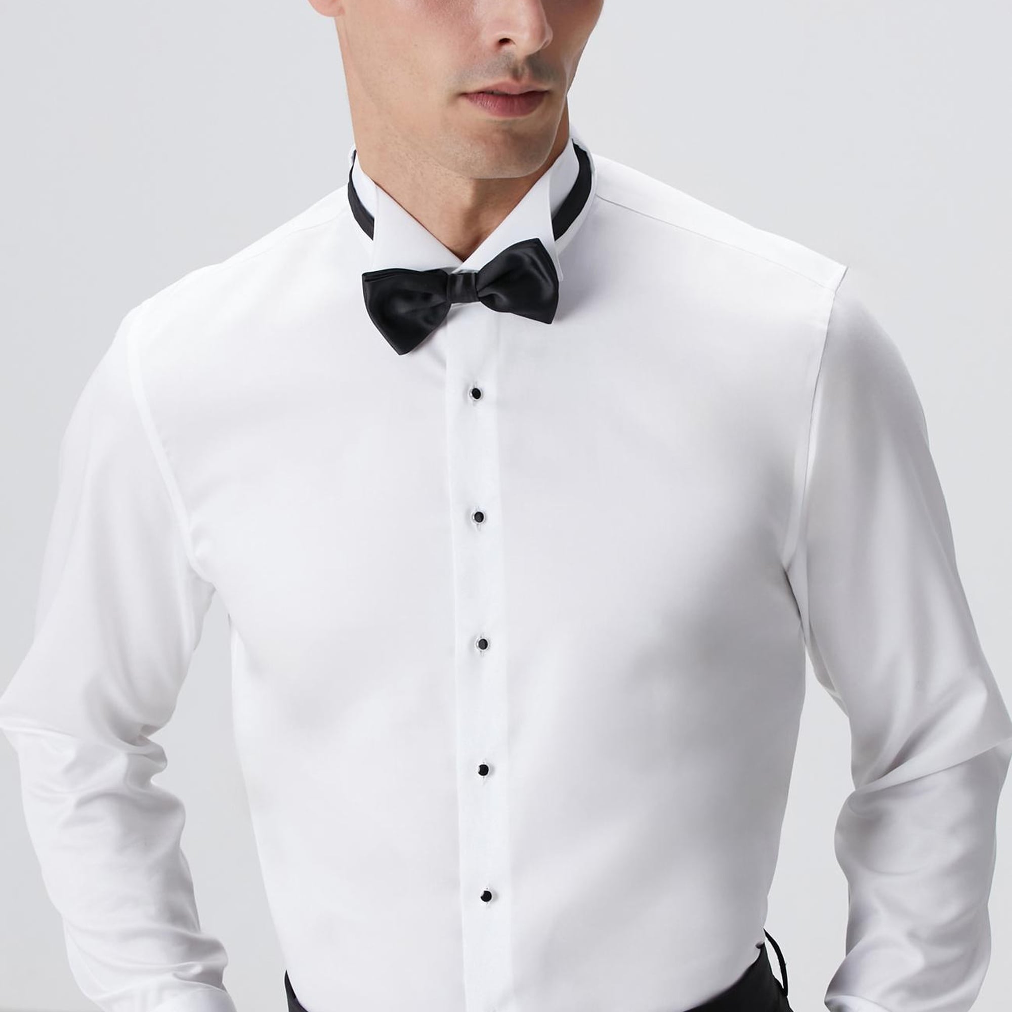 Network Erkek Beyaz Non-Iron Smokin Gömlek