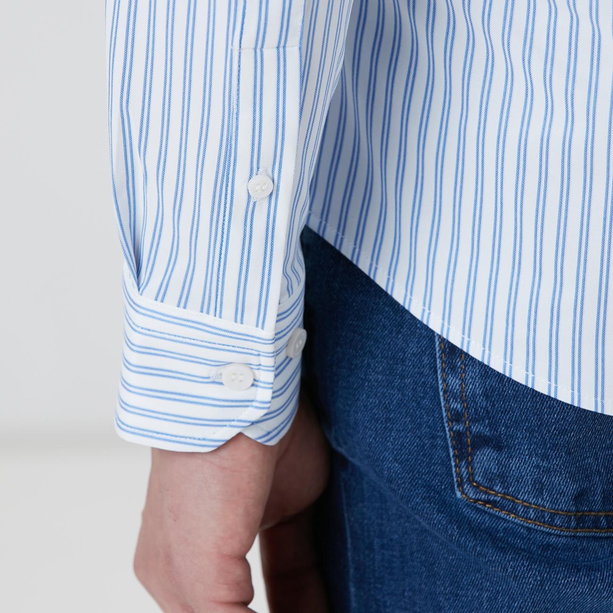 Network Erkek N-Tech Mavi Beyaz Gömlek