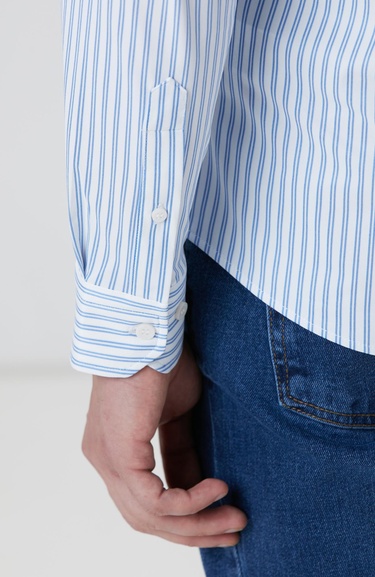  Network Erkek N-Tech Mavi Beyaz Gömlek