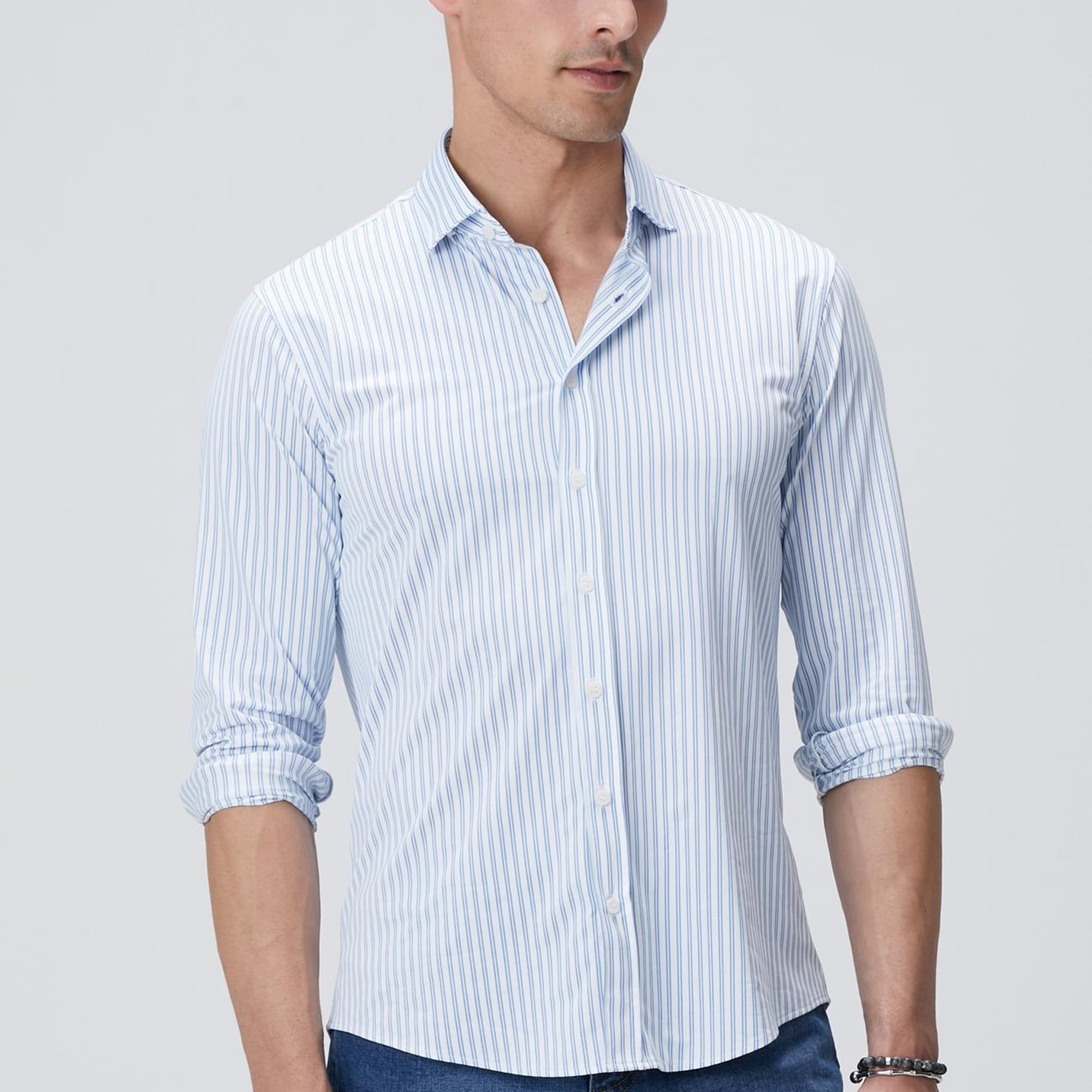 Network Erkek N-Tech Mavi Beyaz Gömlek