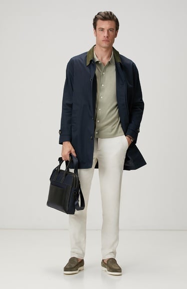  Network Erkek Limited Haki İpek Karışımlı Triko Gömlek