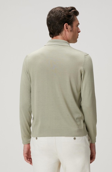  Network Erkek Limited Haki İpek Karışımlı Triko Gömlek