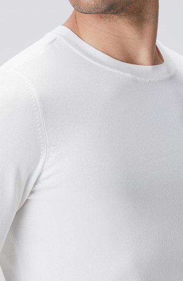  Network Erkek N-Tech Kırık Beyaz Basic Triko