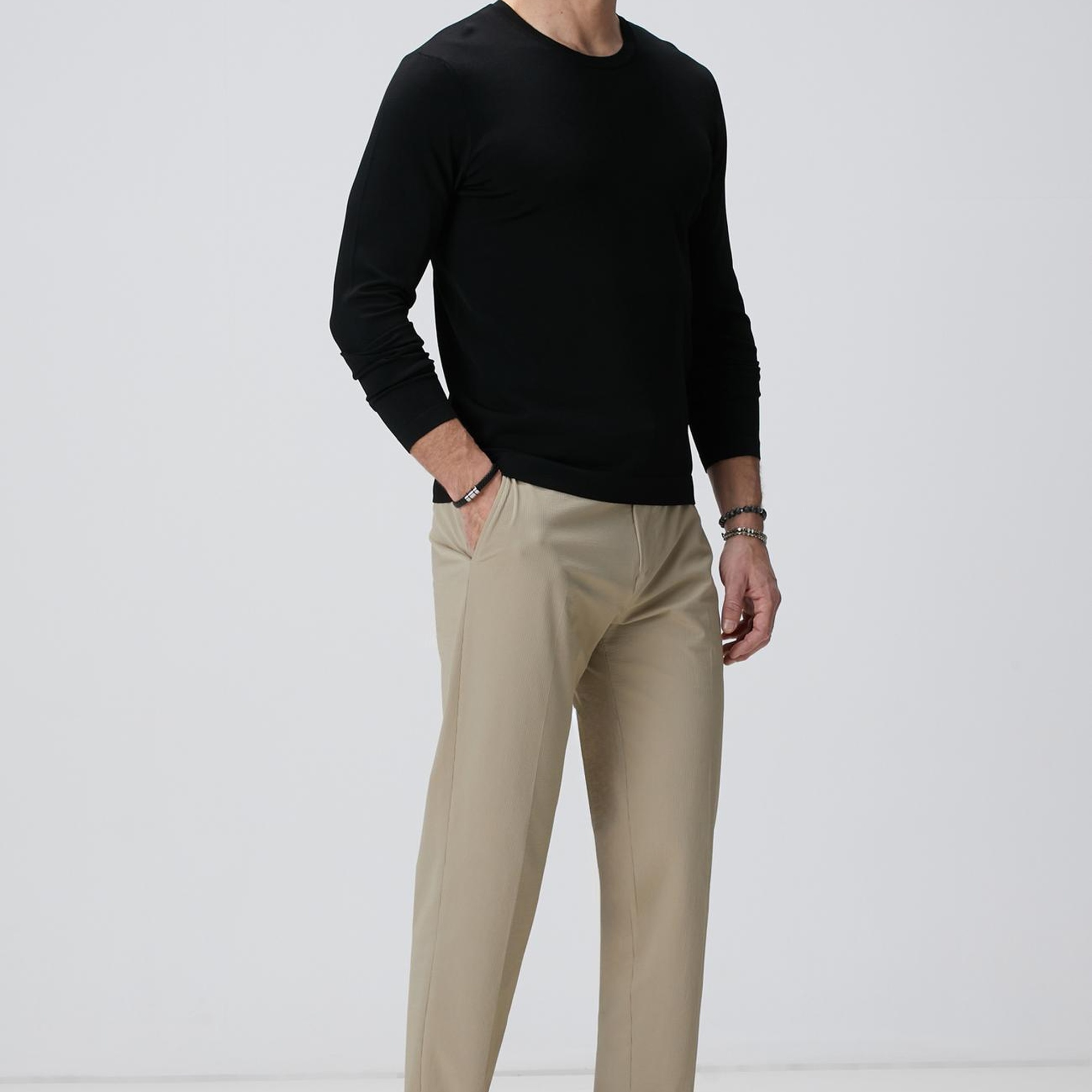 Network Erkek Siyah Triko Kazak