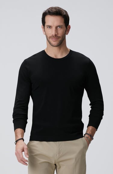  Network Erkek Siyah Triko Kazak