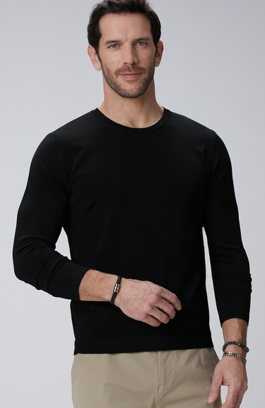  Network Erkek Siyah Triko Kazak