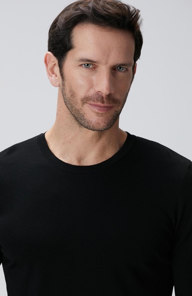  Network Erkek Siyah Triko Kazak