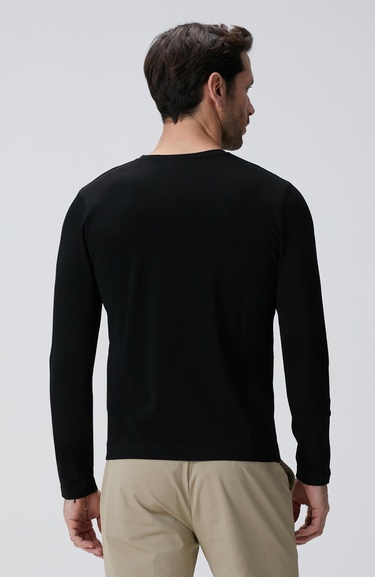  Network Erkek Siyah Triko Kazak