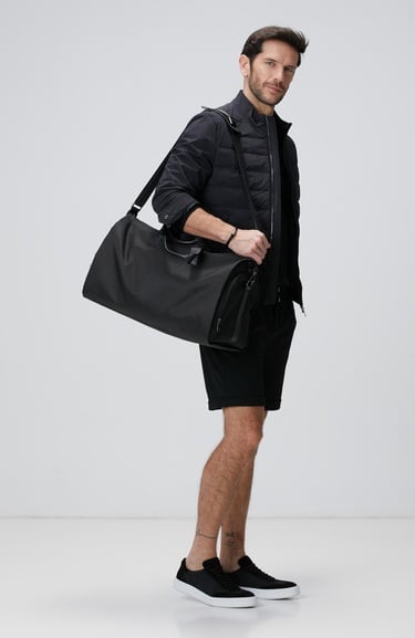  Network Erkek SiyahDeri Seyahat Çantası