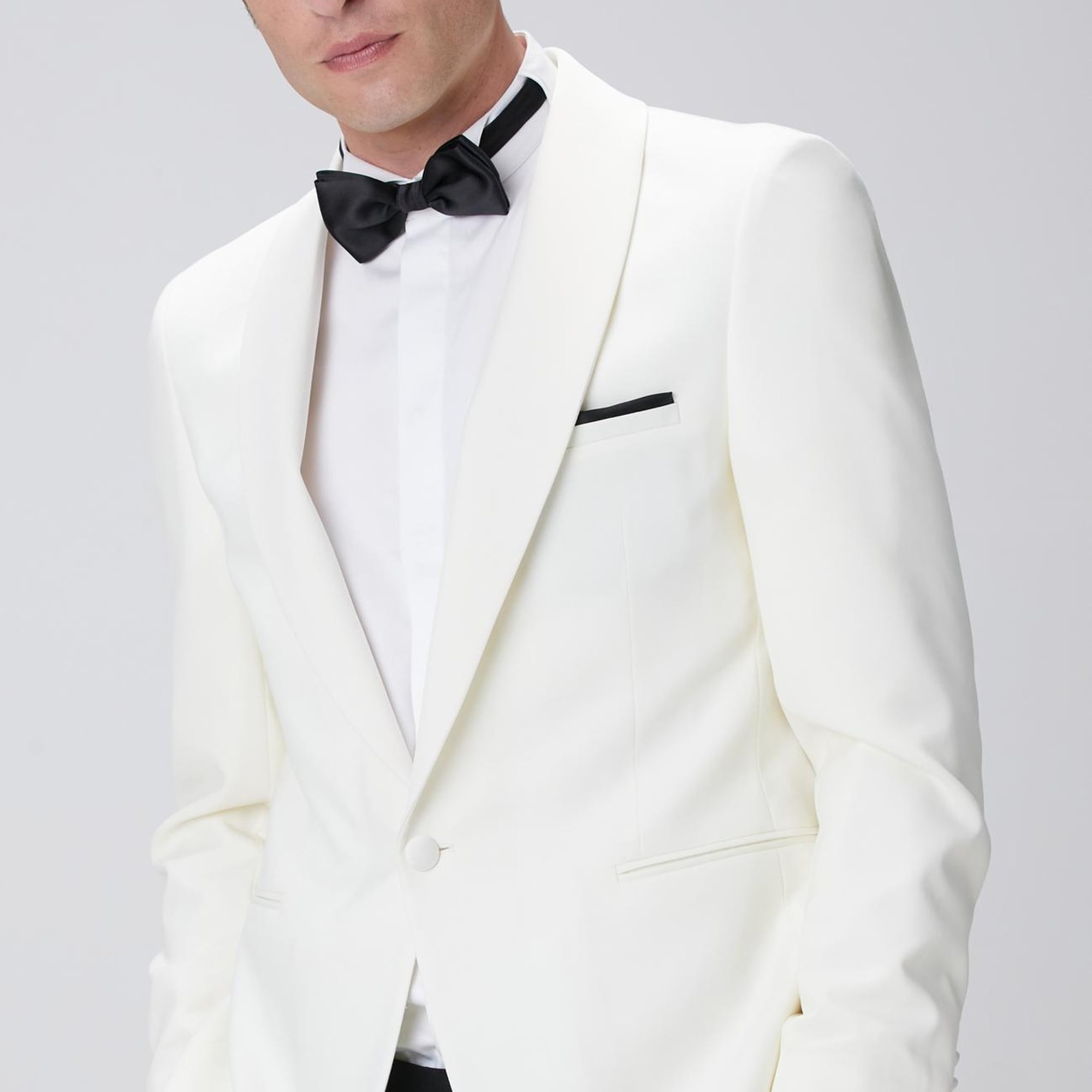 Network Erkek Kırık Beyaz Yün Smokin Ceket